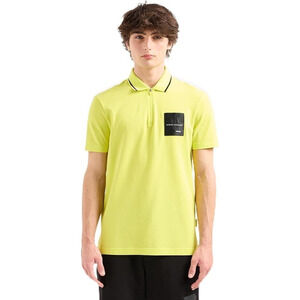 Armani Exchange Mens Limited Edition Mix Mag Logo Patch Polo
